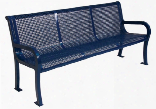 Lexington Perforated Bench With Back 6 Foot