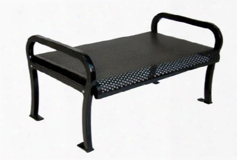 Lexington Perforated Bench Without Back 4 Foot