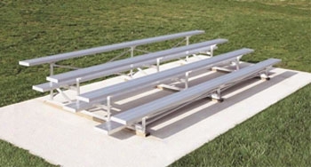 Low Rise Bleacher Aluminum 4 Row 15 Foot Long