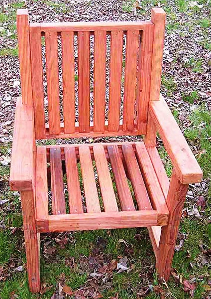 Massive Dining Armchair Old Growth Redwood