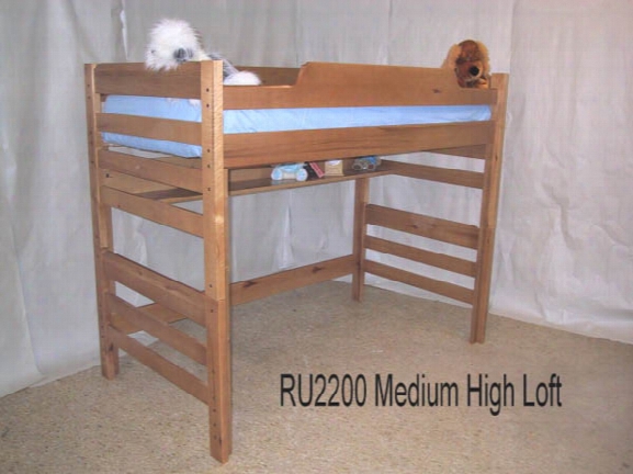 Medium Height Twin Loft Bunk Bed