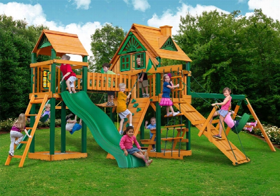 Pioneer Peak Treehouse Ts Wooden Swing Set