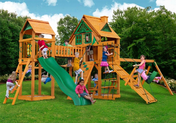 Pioneer Peak Treehouse With Fort Add On Ap Wooden Swing Set