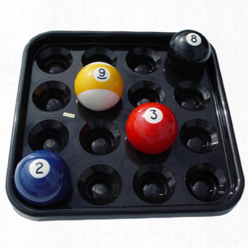 Plastic Pool Ball Tray Black - Set Of 6