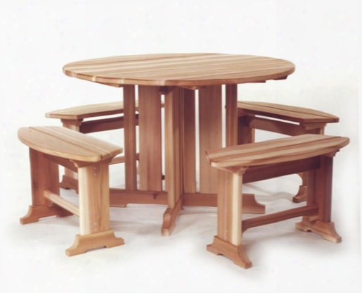 Round Picnic Table Set