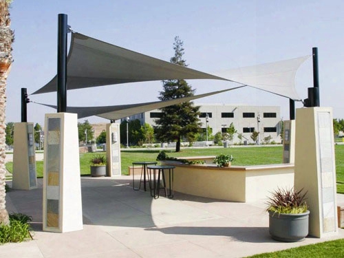 Sail Shade Structure 4 Point 30 Foot X 30 Foot