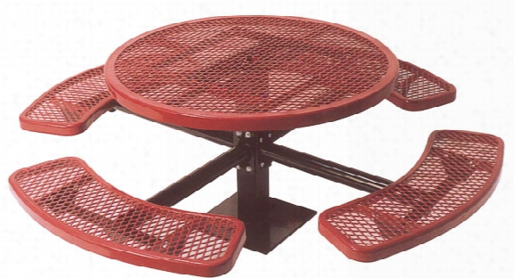 Single Pedestal Ada 3 Seat Surface Picnic Table 46 Inch