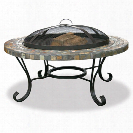 Slate Tile Copper Outdoor Firebowl