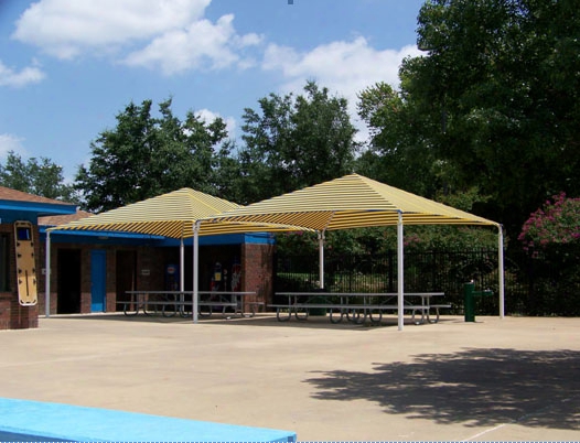 Stand Alone Shade Structure 10 X 130 Foot Joined Hip