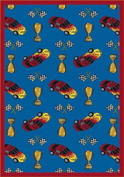 Start Your Engines Rug - 3.8 X 5.33 Foot Rectangle