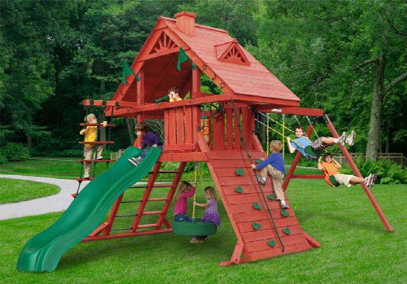 Sun Palace Wooden Swing Set