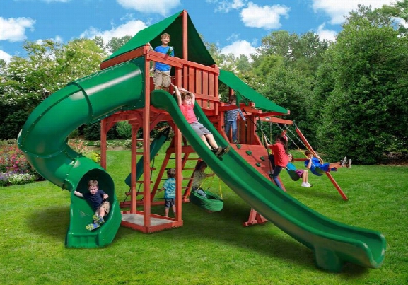 Sun Valley Deluxe Wooden Swing Set