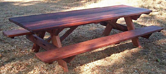 Ten-foot Heritage Old Growth Picnic Table With 2 Benches