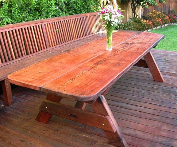 Ten-foot Heritage Old Growth Picnic Table With 4 Benches