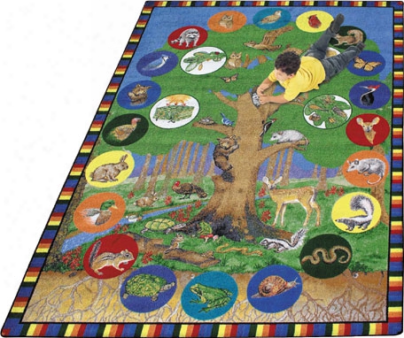 Tree Of Life Rug - 5.33 Foot X 7.67 Foot Rectangle