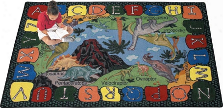 We Dig Dinosaurs Rug - 10.75 Foot X 13.15 Foot Rectangle