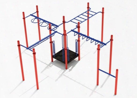 White Plains Fitness Course Playground - 3.5 Inch Posts