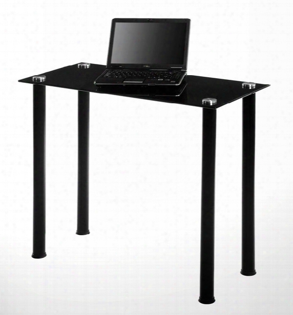 Black Tempered Glass Utility Desk Or Utility Stand