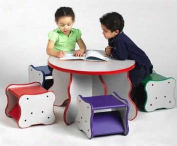 Comfy Curves Table And 4 Stools