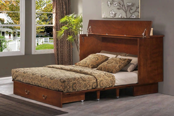 Creden-zzz Cabinet Bed - Queen Raditional Pekoe Finish