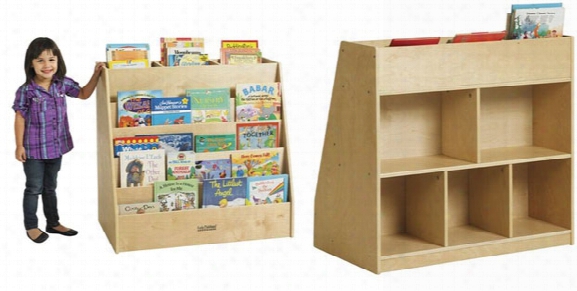 Display And Store Double Sided Mobile Book Cart