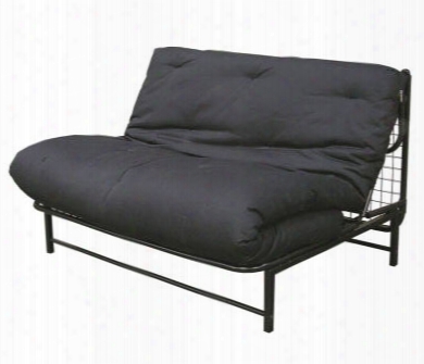 E-frame Twin Size Combo Frame And Mattress Futon Set