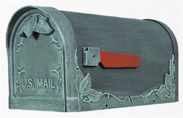 Floral Cast Aluminum Mailbox