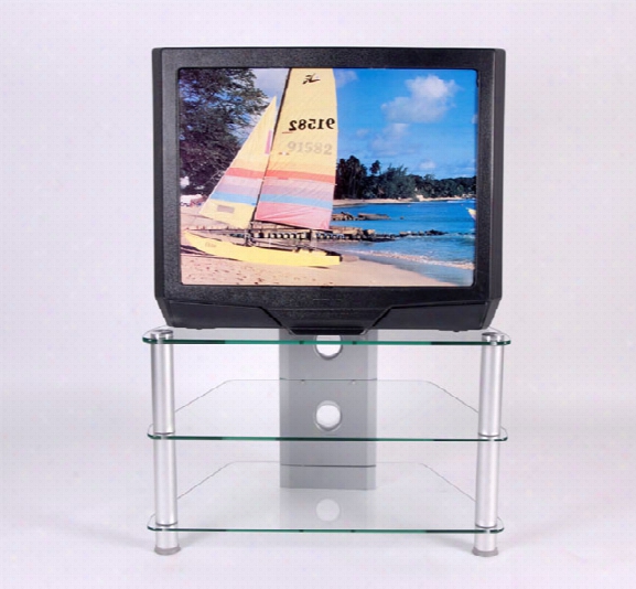 Glass And Aluminum 32 Inch Plasmalcd Tv Stand