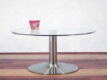 Glass And Aluminum Coffee Tableend Table