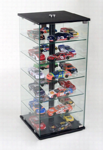 Glass And Aluminum Display Case With Swivel