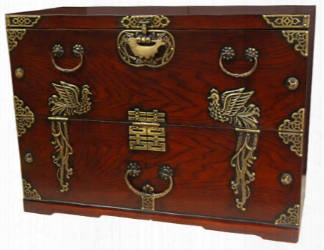 Japanese Phoenix Rising Blanket Chest