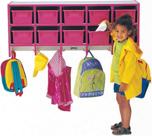 Large Wall Mount Coat Locker With Trays