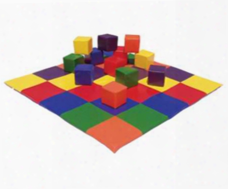 Patchwork Toddler Mat And Toddler Blocks