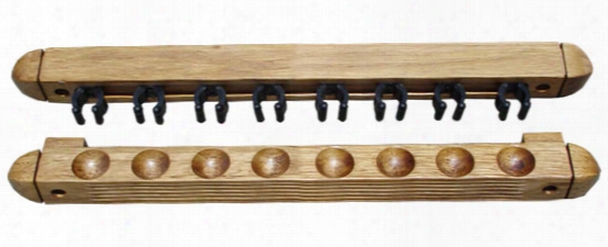 Roman Style 2 Piece Wall Rack For 8 Cues