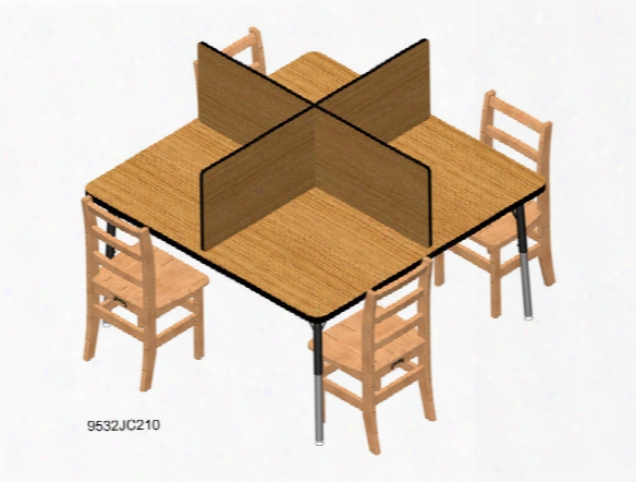 Study Carrel - Fits Tables 48 X 48