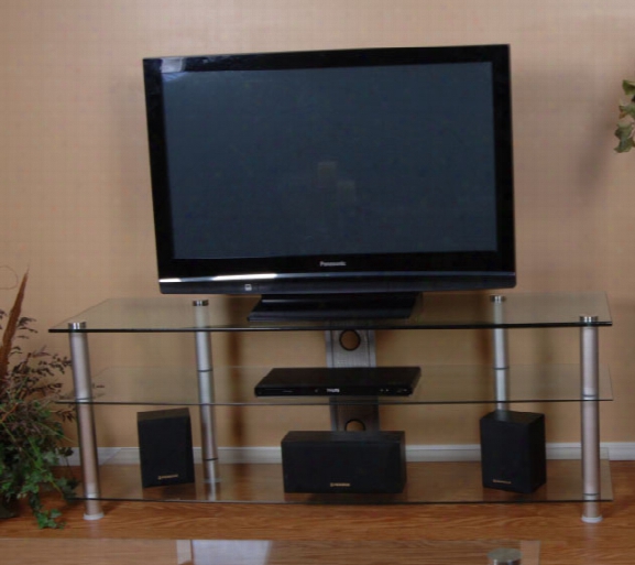 Tier One Designs 60 Inch And Below Clear Glass Tv Stand