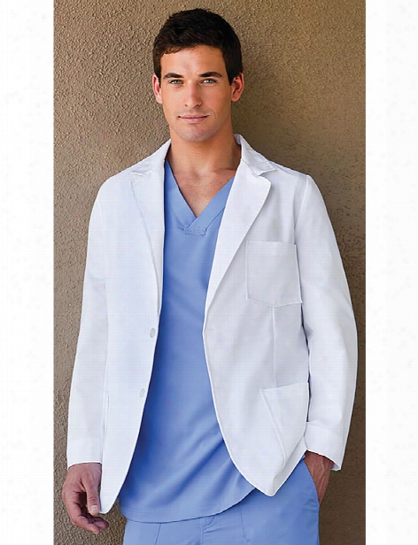 Barco Overpro 3 Pocket Mr. Barco Lab Coat - White - Male - Men's Scrubs