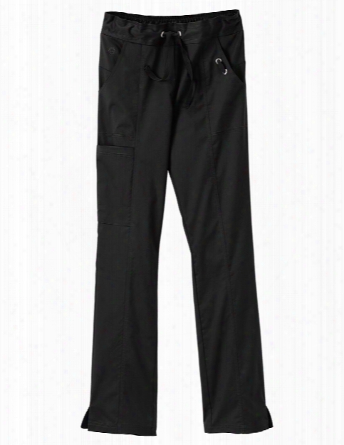 Bio Stretch Grommet Wide Waist Scrub Pant - Black - Female - Women's Scrubs