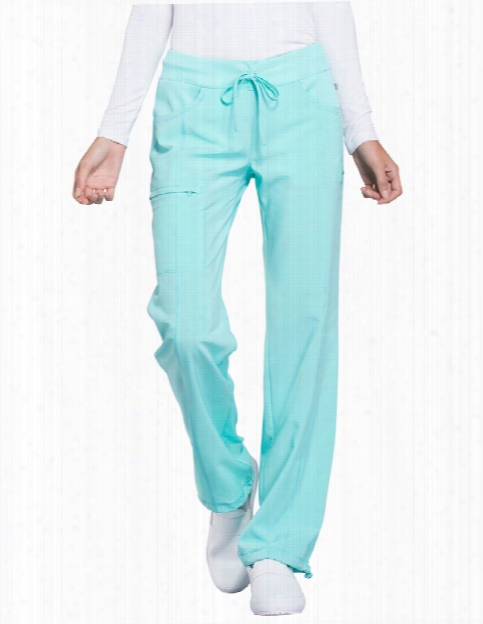 Cherokee Infinity Antimicrobial Drawstring Cargo Pant - Aqua - Female - Women's Scrubs