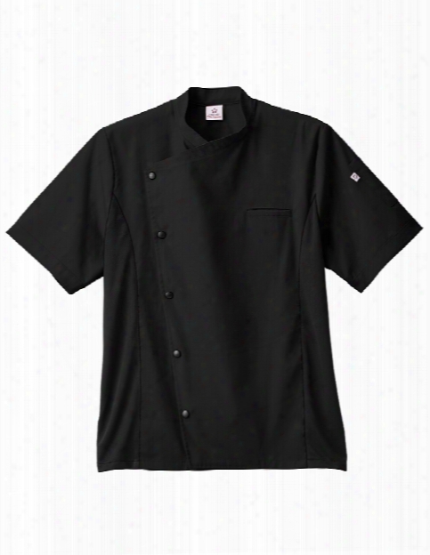 Five Star Chef Apparel Moisture Wicking Unisex Chef Coat - Black - Unisex - Chefwear