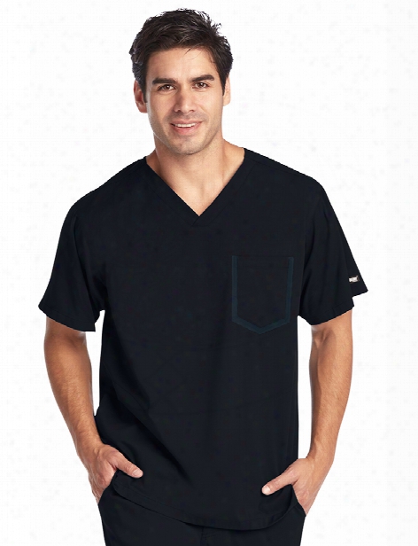 Grey's Anatomy Impact Men's Ascend Scrub Top - Black - Male - Men's Scrubs