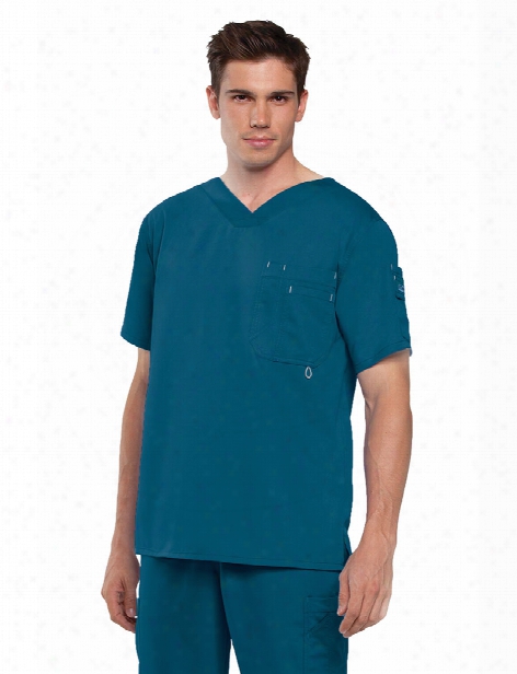 Grey's Anatomy Men's Derek Scrub Top - Bahama - Male - Men's Scrubs