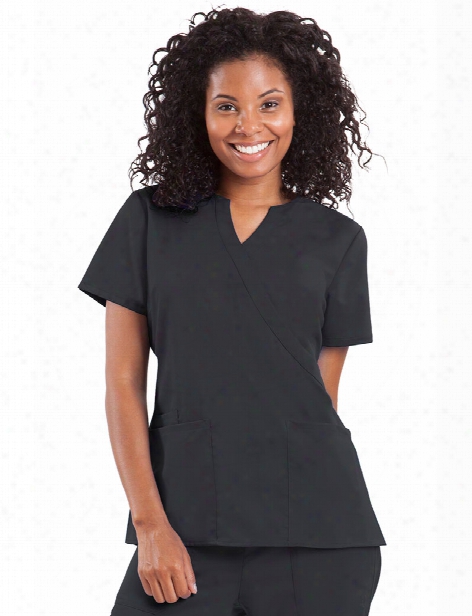 Healing Hands Purple Label Jaclyn Scrub Top - Black - Female - Women's Scrubs