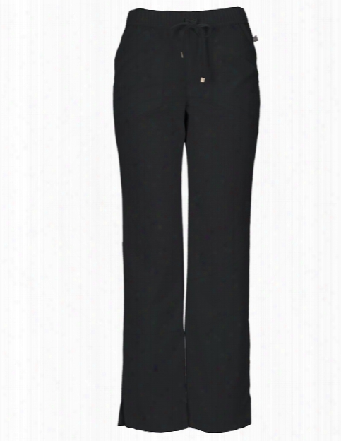 Heartsoul Drawn To You Antimicrobial Drawstring Scrub Pant - Black - Female - Women's Scrubs