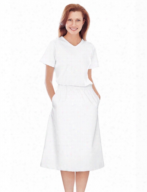 Landau Student White A-line Skirt - White - Female - Women's Scrubs