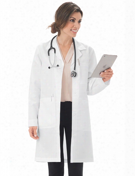 Meta Labwear Ladies Twill Lab Coat - White - Female - Women's Scrubs