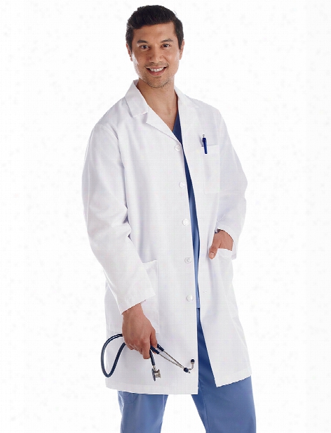 Meta Labwear Male 38 Inch Fundamentals Lab Coat - White - Male - Men's Scrubs