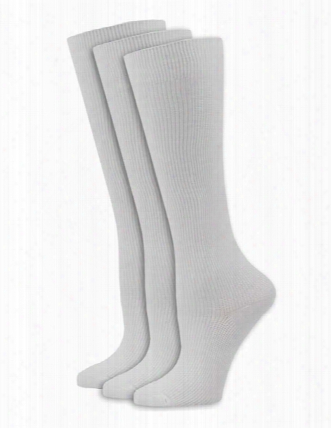 Think Medical 3 Pack Compression Socks - White - Female - Women's Scrubs