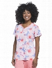 Healing Hands Butterfly Garden Scrub Top - Print - female - Women's Scrubs