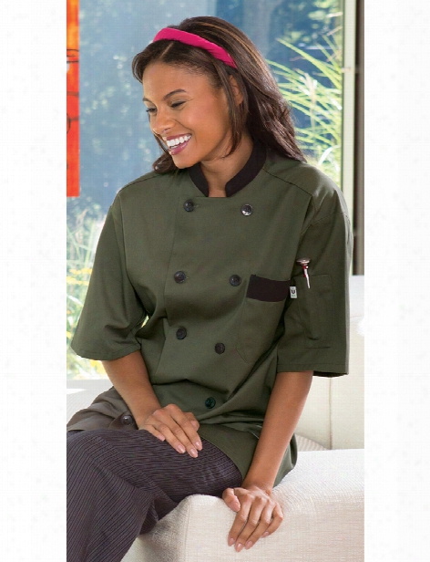 Uncommon Threads Bristol Chef Coat - Olive - Unisex - Chefwear